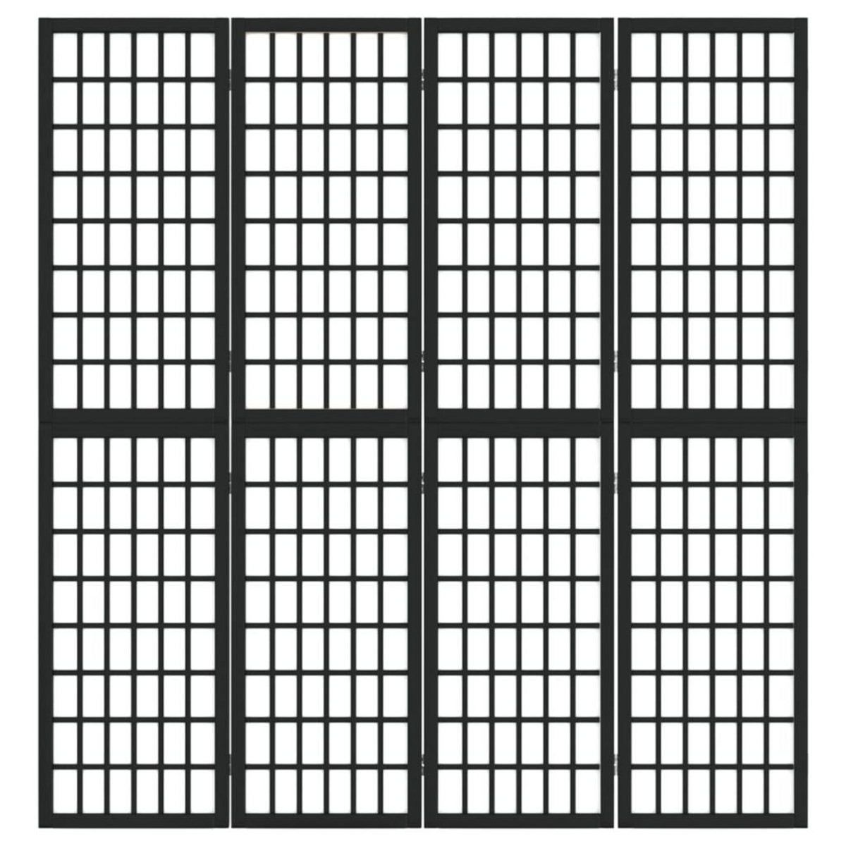 VIDAXL Cloison de separation pliable 4 panneaux 160x170 cm Noir