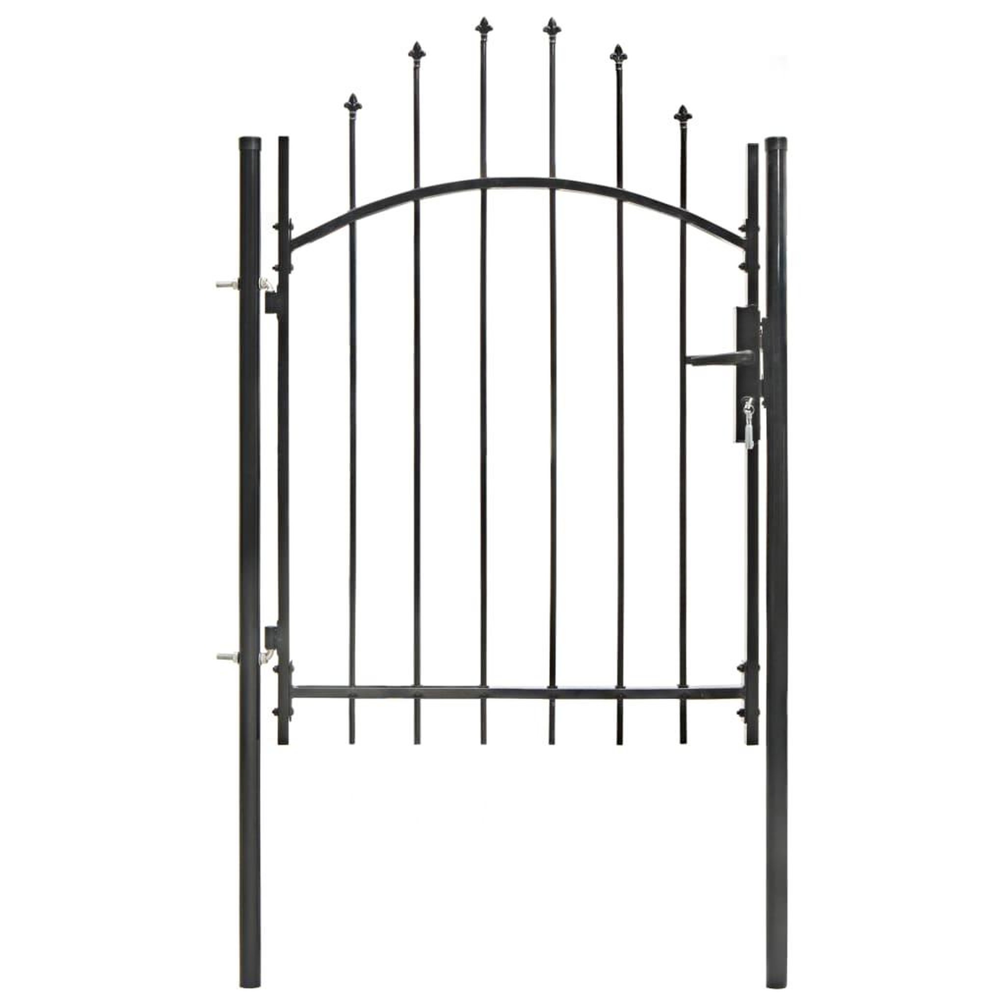 VIDAXL Portail de jardin Acier 1 x 1,75 m Noir
