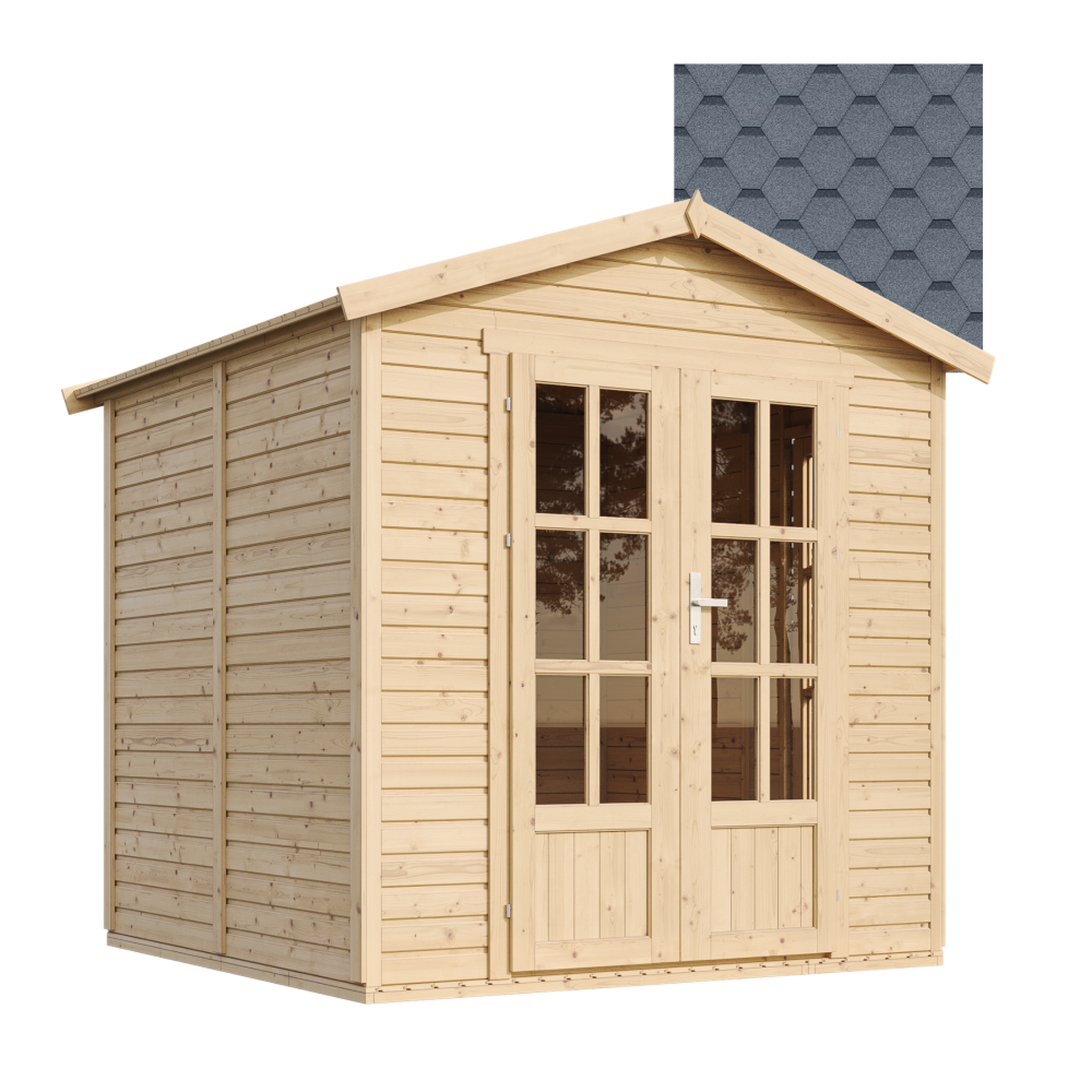 Voir la diapositive 1 : TIMBELA Cabane en bois avec plancher, avec bardeaux bitumineux couleur, Atelier, Studio M351FB+H351FBBLACK