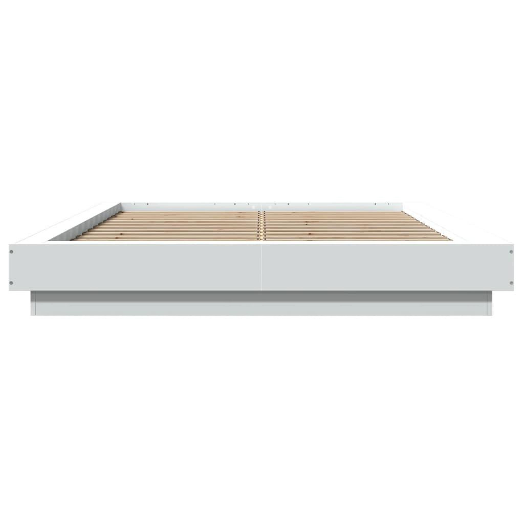 Voir la diapositive 5 : VIDAXL Cadre de lit avec lumieres LED sans matelas blanc 135x190 cm