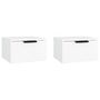 Voir la diapositive 2 : VIDAXL Tables de chevet murales 2 pcs blanc 34x30x20 cm