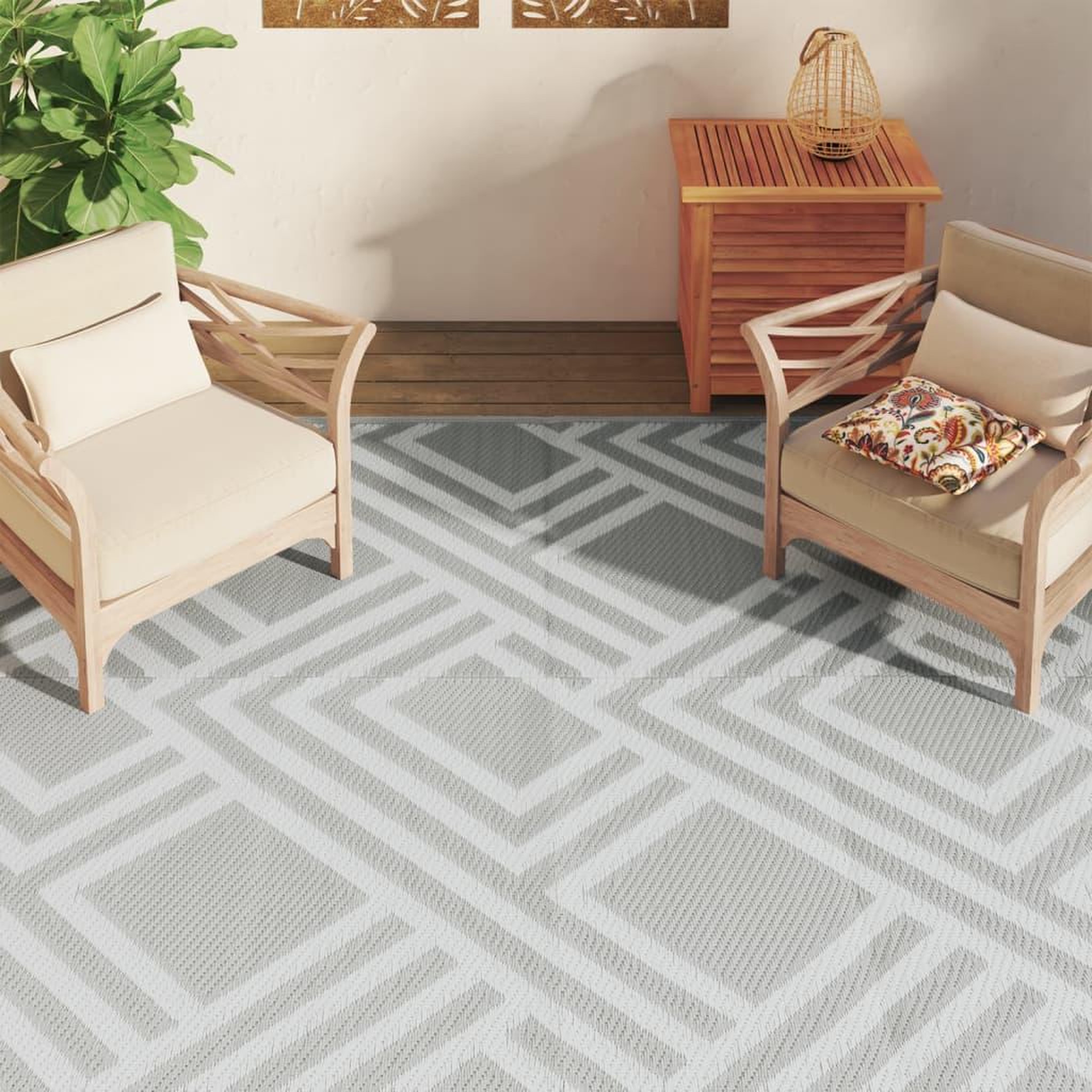 Voir la diapositive 3 : VIDAXL Tapis d'exterieur ARAKIL Gris 190x290 cm PP