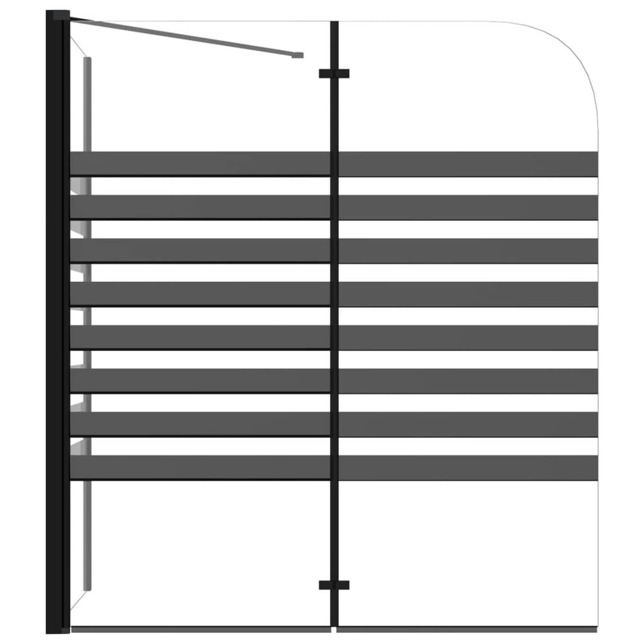 Voir la diapositive 4 : VIDAXL Cabine de douche a rayures 120x68x130 cm Verre trempe