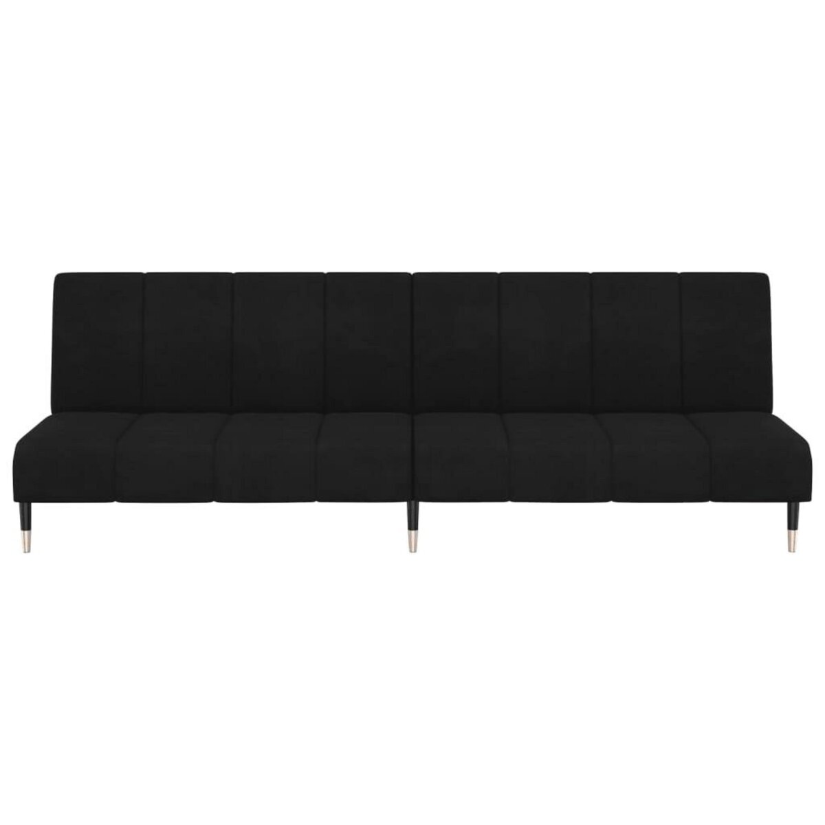 VIDAXL Canape-lit 2 places noir velours