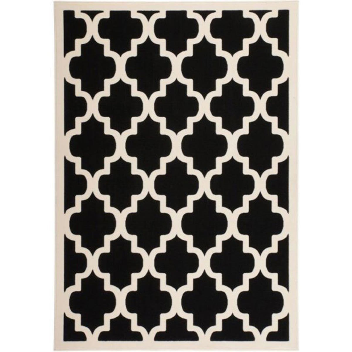 Paris Prix Tapis Vintage à Poils Courts  Manolya  Noir