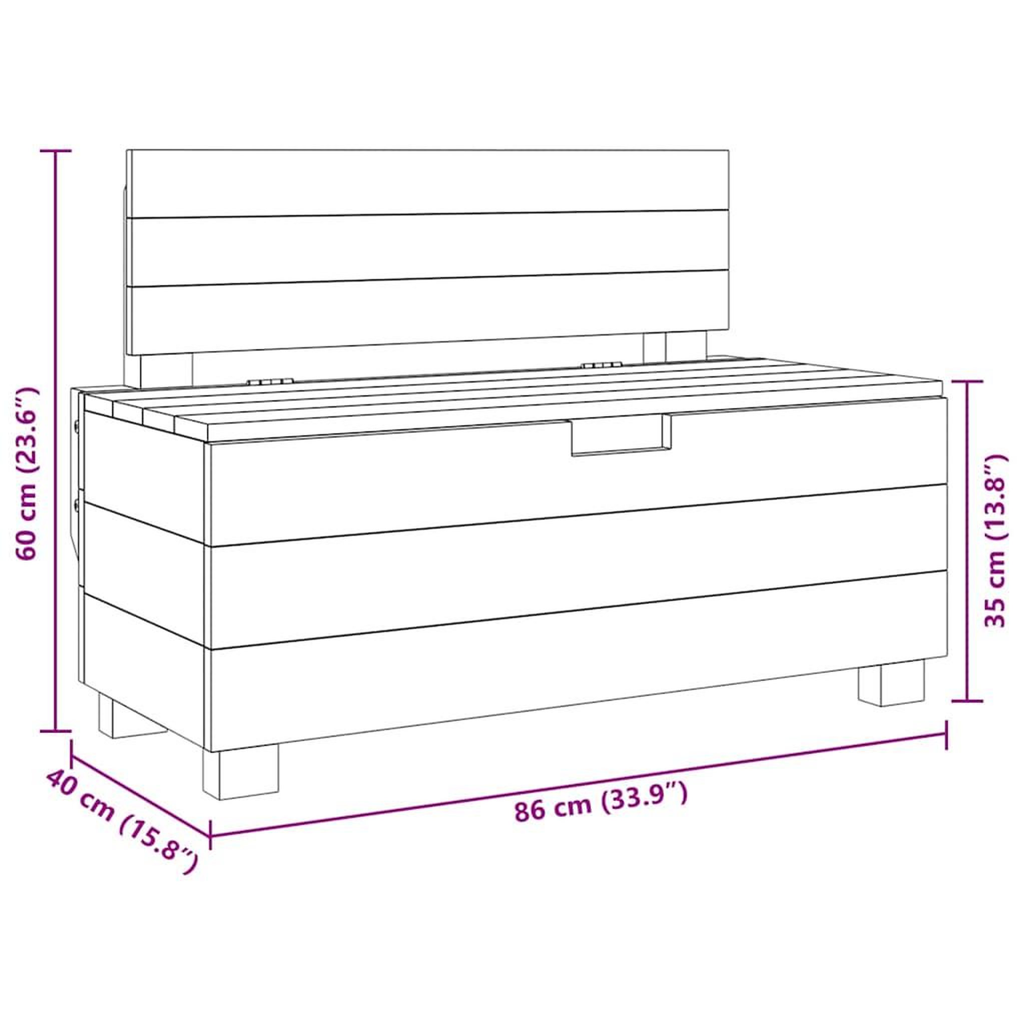 Voir la diapositive 6 : VIDAXL Banc bois massif d'acajou 86x40x60 cm