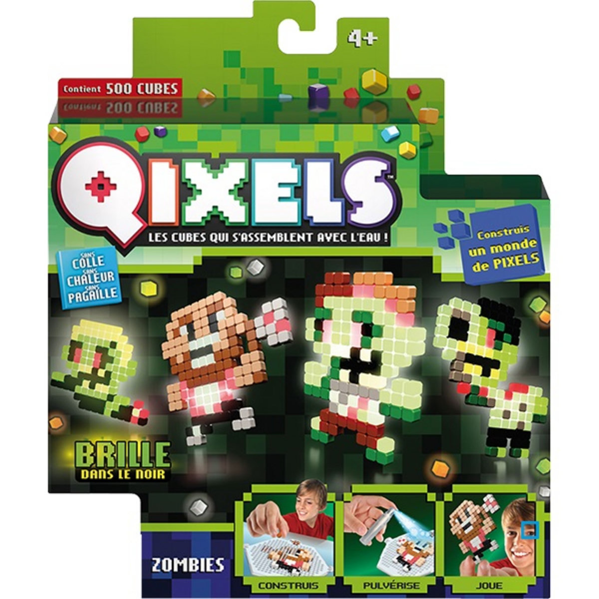 Kanai Kids Mini kit 4 créations qixels glow thème zombies pas cher ...