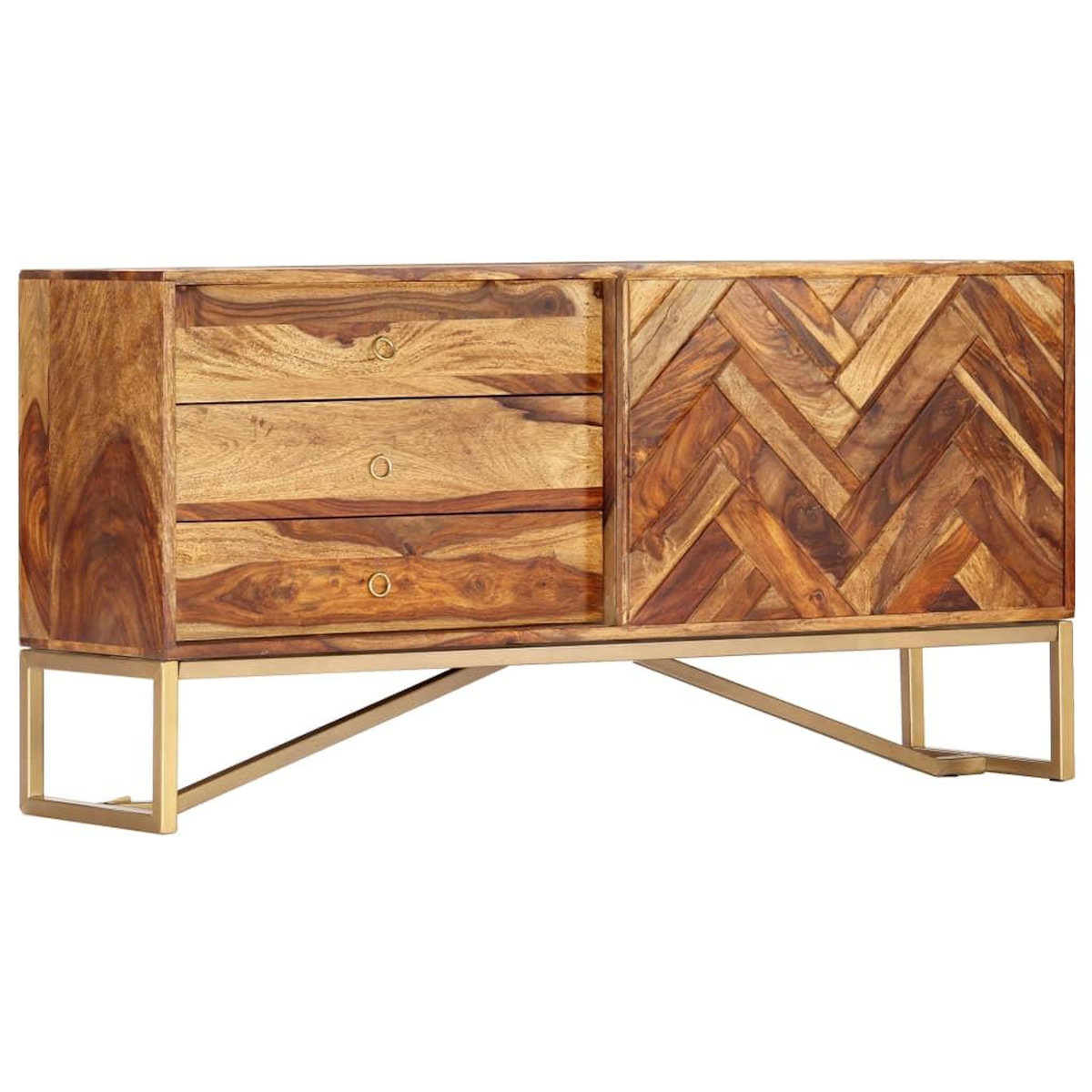 VIDAXL Buffet 118x30x60 cm Bois massif de Sesham