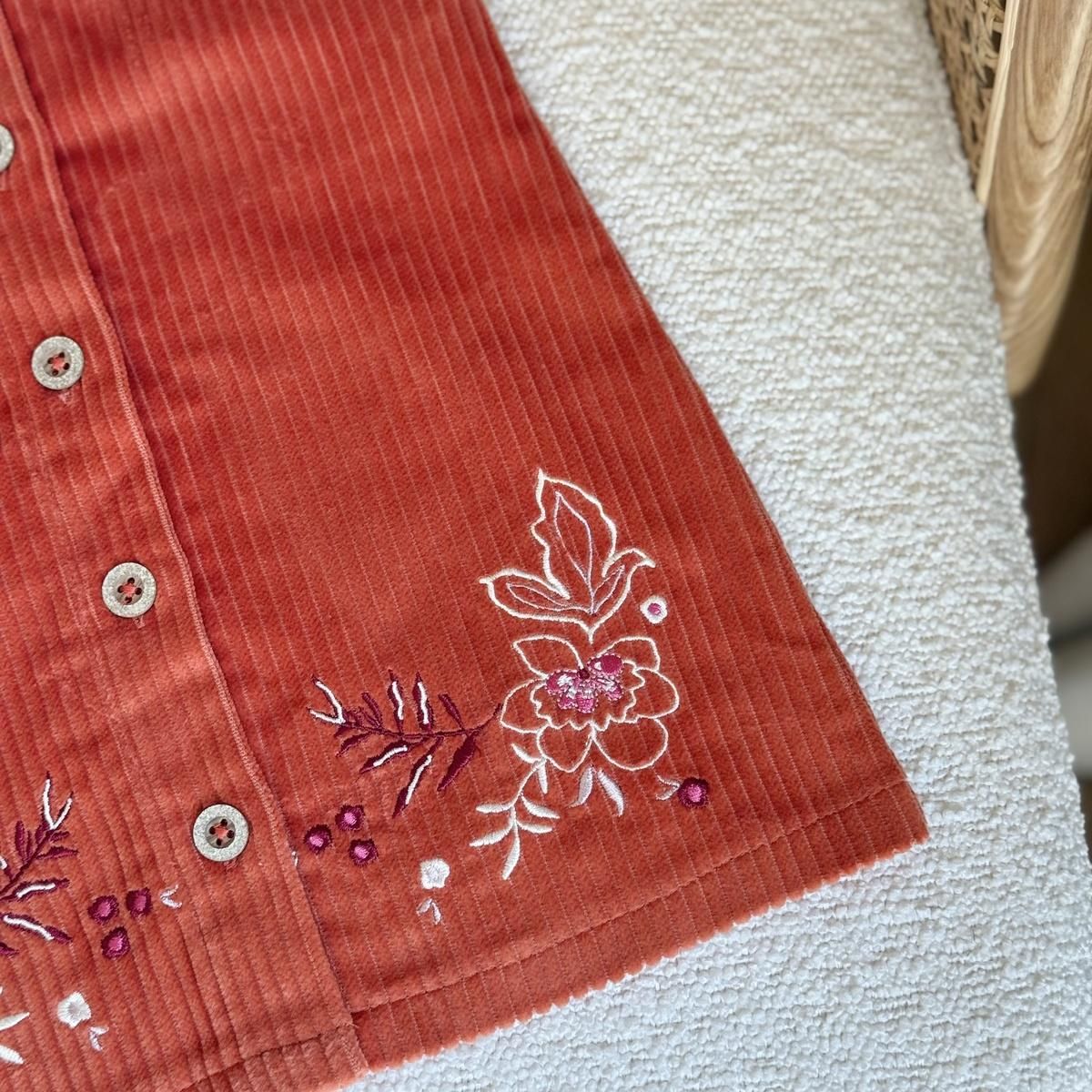 Petit Béguin Robe enfant en velours côtelé Manouk