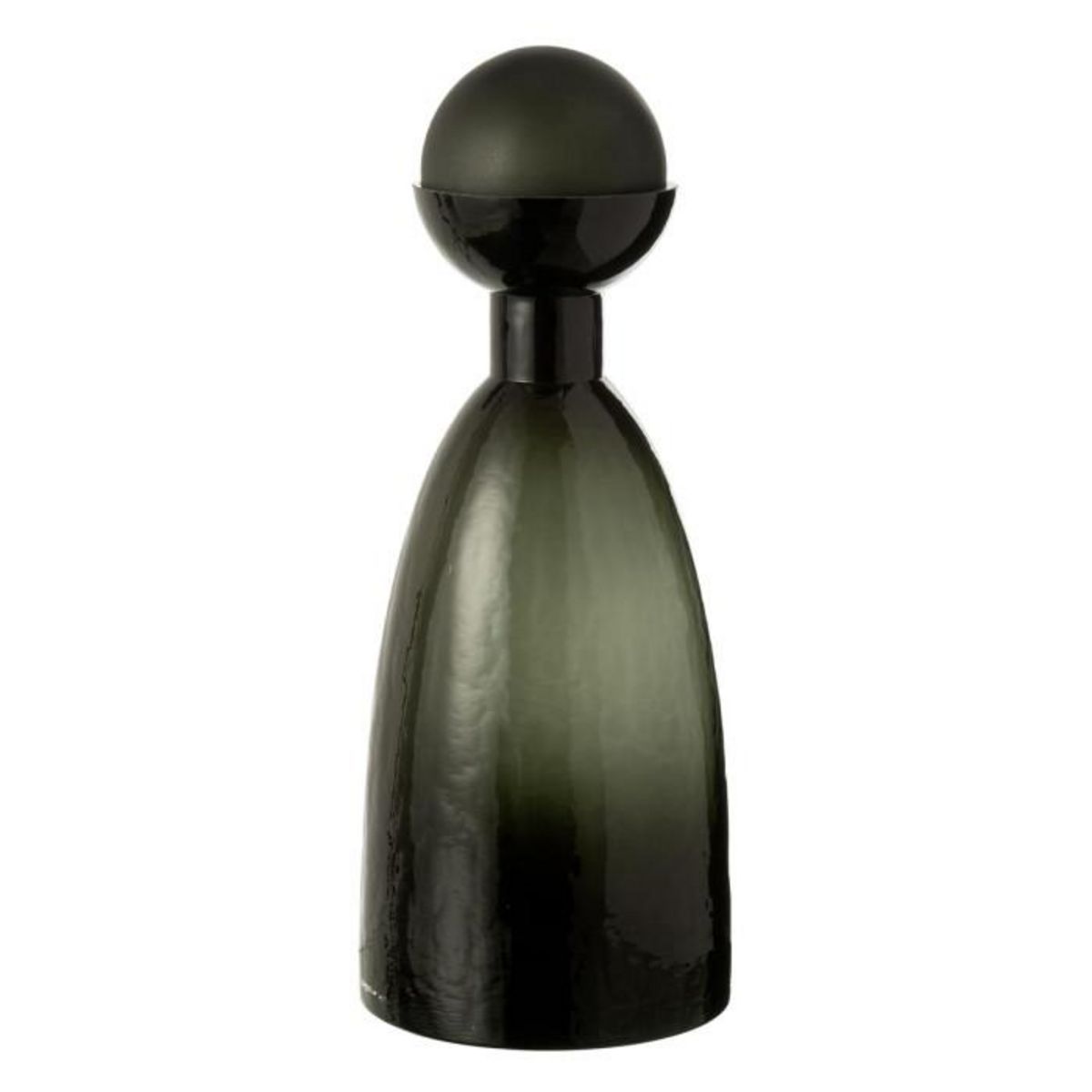 Paris Prix Vase Bouteille Bouchon en Verre  Yoko  34cm Vert Foncé