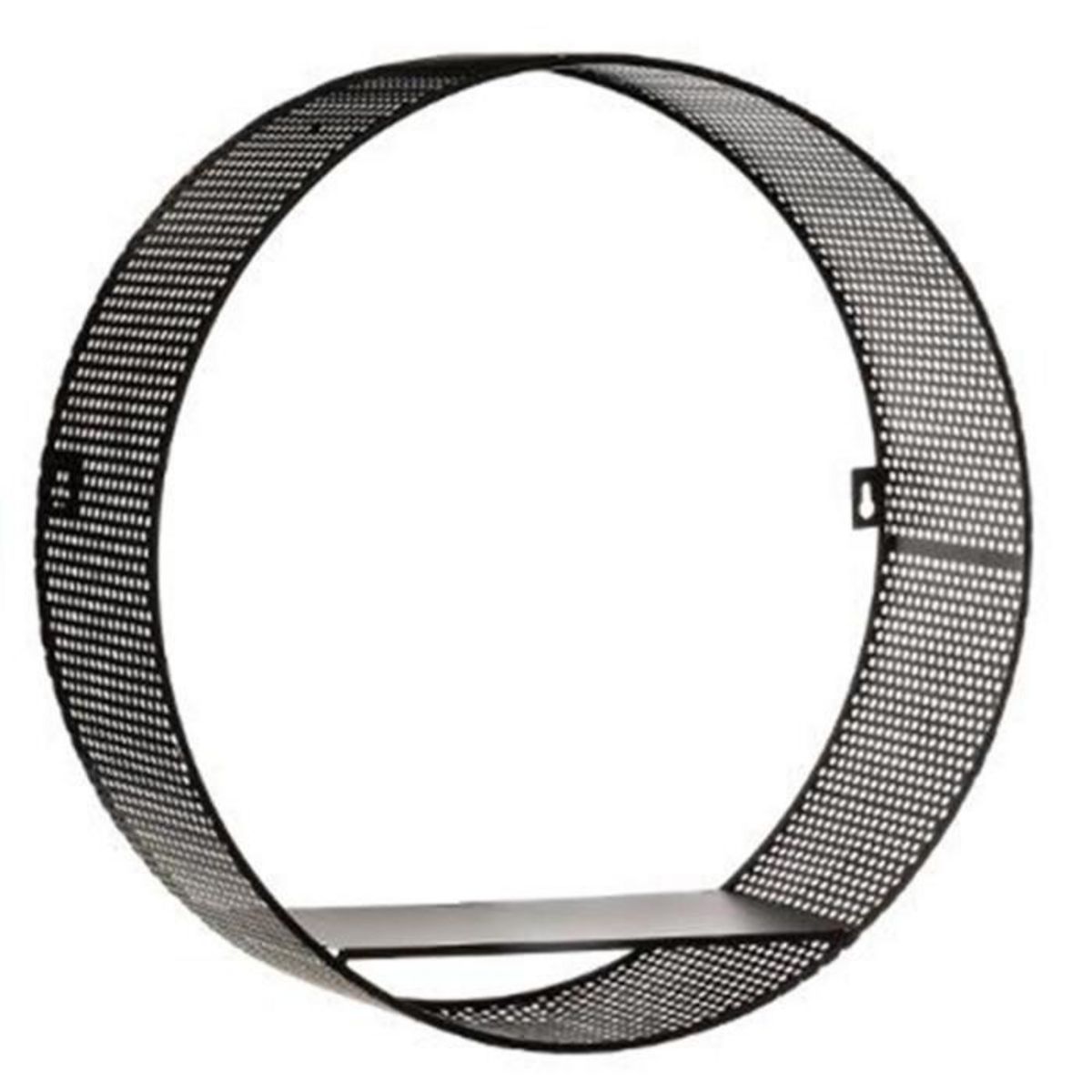 ATMOSPHERA Lot de 3 Étagères Murales en Métal  Perf  35cm Noir