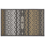Paris Prix Tapis Déco Rectangle  Zaparos  50x80cm Or & Gris