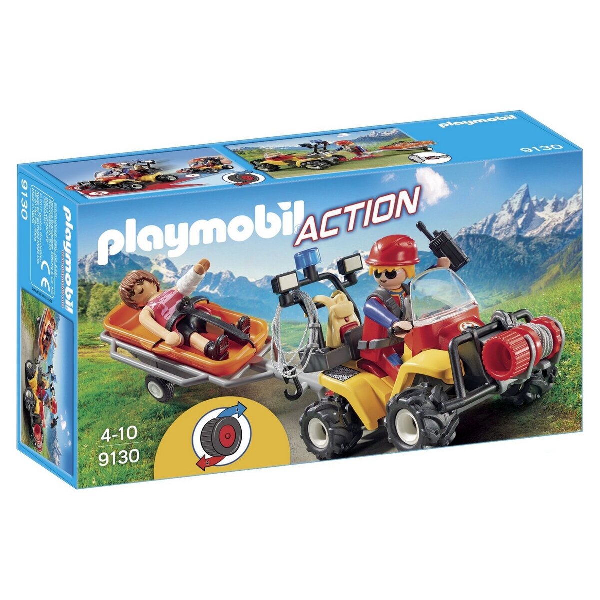PLAYMOBIL 9130 - Action - Secouriste des montagnes avec quad 