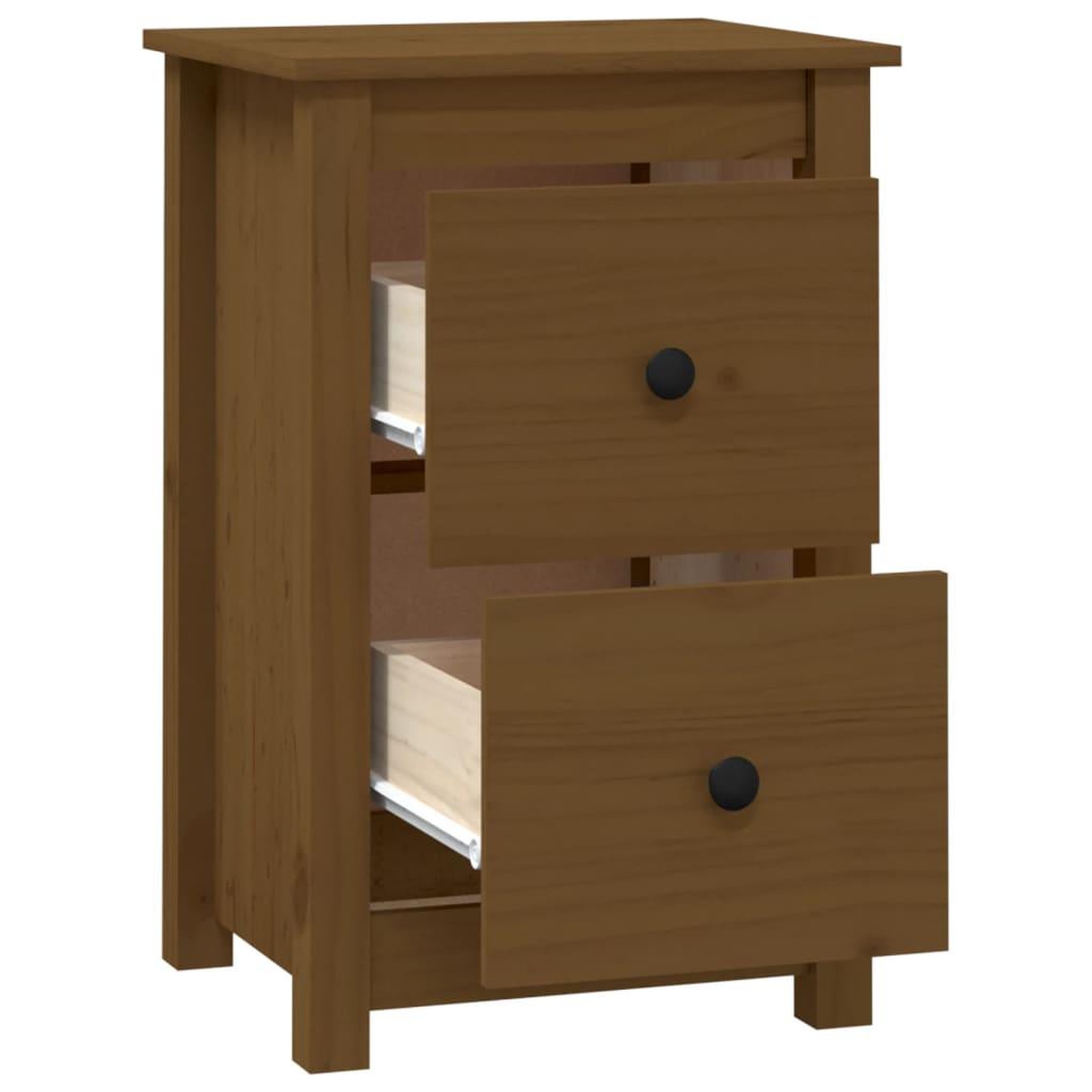 Voir la diapositive 4 : VIDAXL Table de chevet Marron miel 40x35x61,5 cm Bois de pin solide