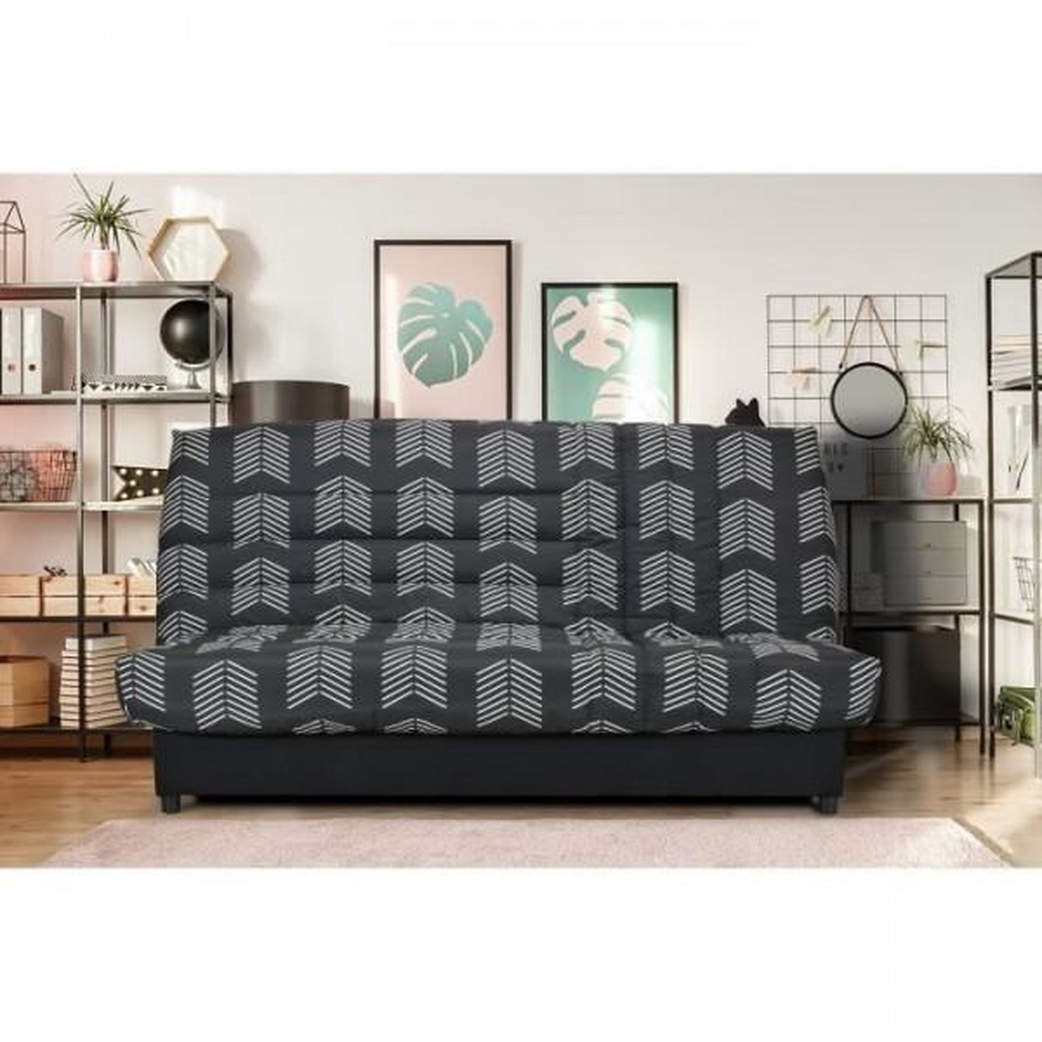 Voir la diapositive 2 : MARKET24 COMFORT BULTEX Banquette clic-clac 3 places - Made in France - L 192 x P 95 cm - BEIJA
