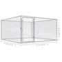 Voir la diapositive 5 : VIDAXL Chenil exterieur pour chiens Acier galvanise 2x2x1 m