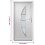 Voir la diapositive 6 : VIDAXL Porte d'entree blanc 98x190 cm PVC