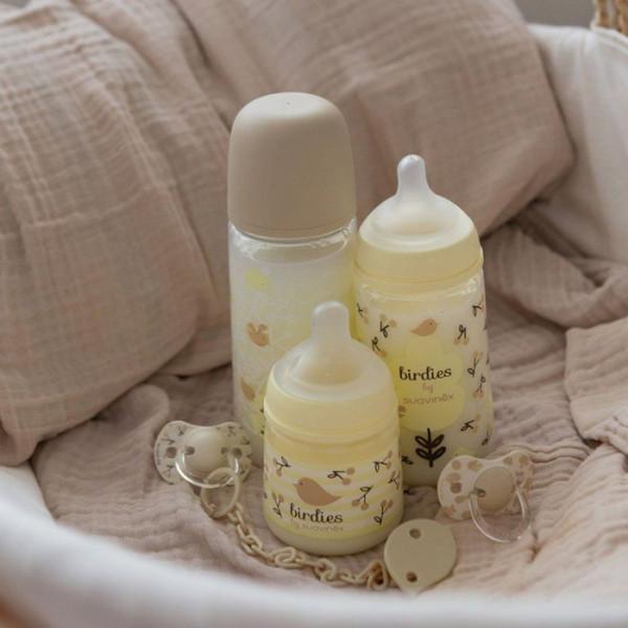 Voir la diapositive 4 : Suavinex Biberon - suavinex - birdies - tétine sx pro s - 150 ml - 0 a 3 mois - beige
