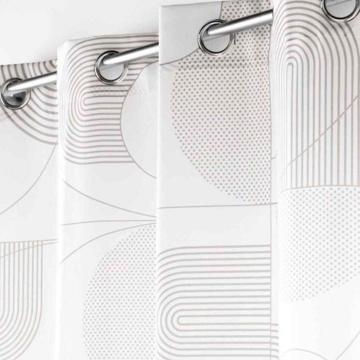 Paris Prix Rideau à Œillets  Esquisse  140x260cm Blanc