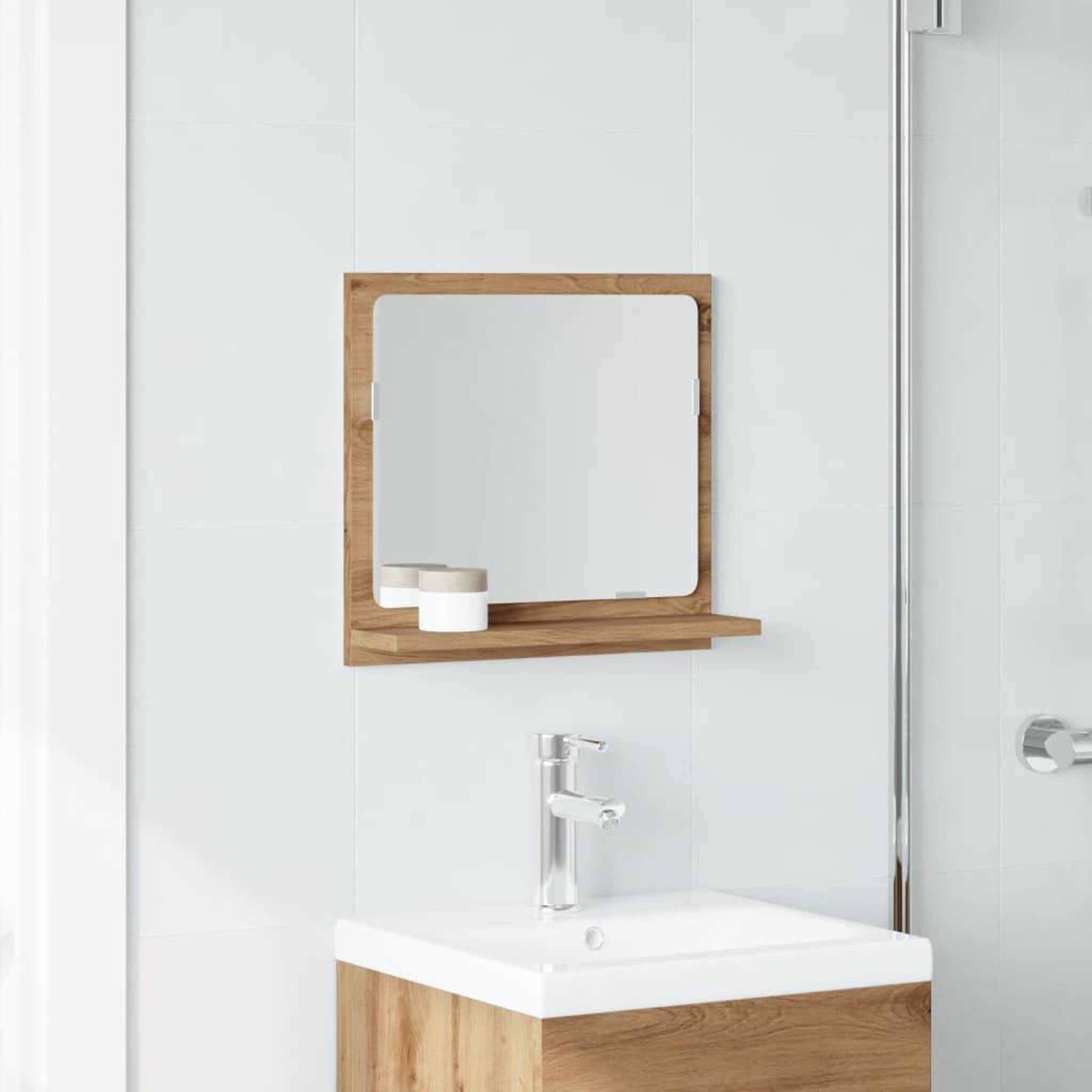 Voir la diapositive 3 : VIDAXL Armoire a miroir de salle de bain chene artisanal 40x11x37 cm
