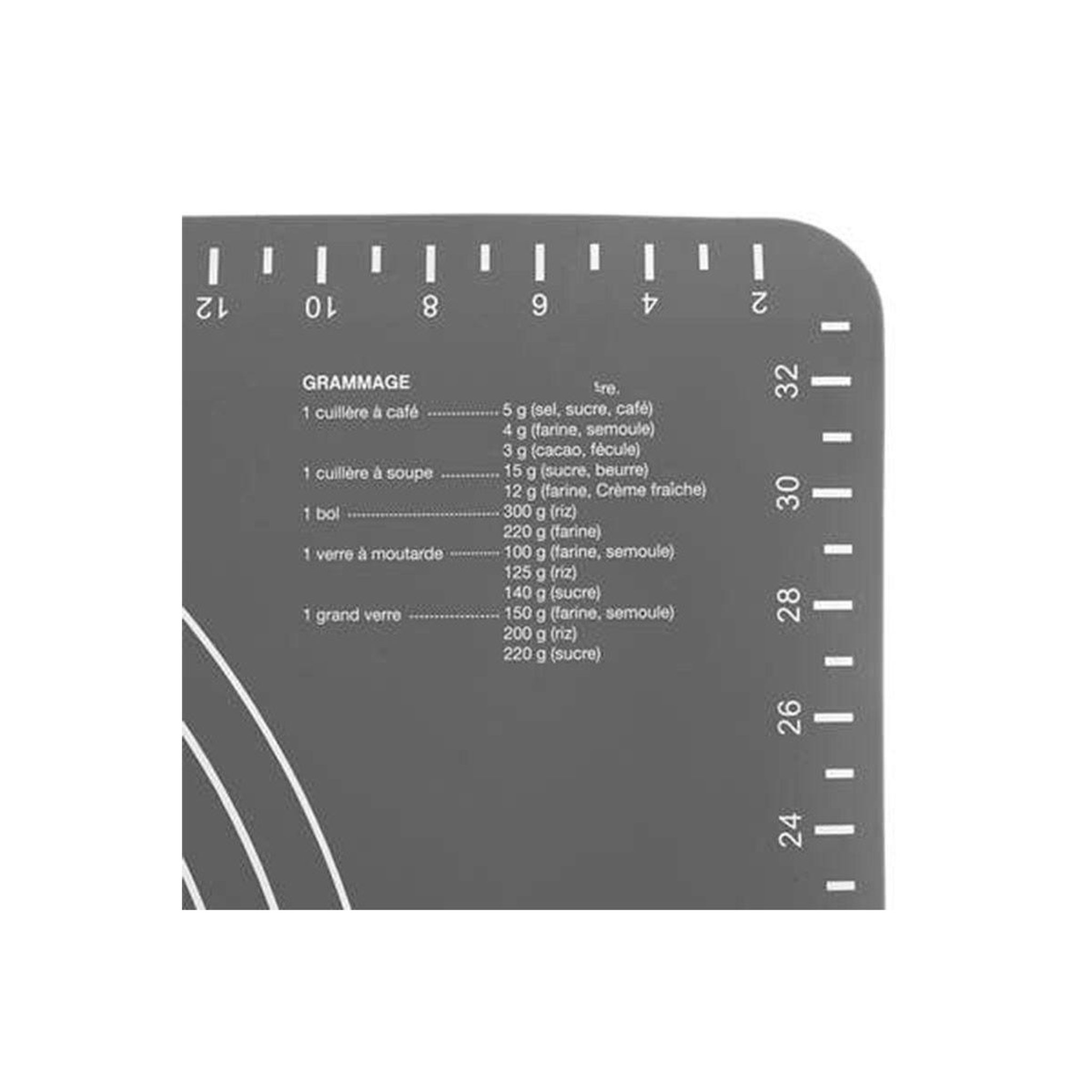 Voir la diapositive 4 : FIVE Tapis de mesure  silicone  35x49cm gris