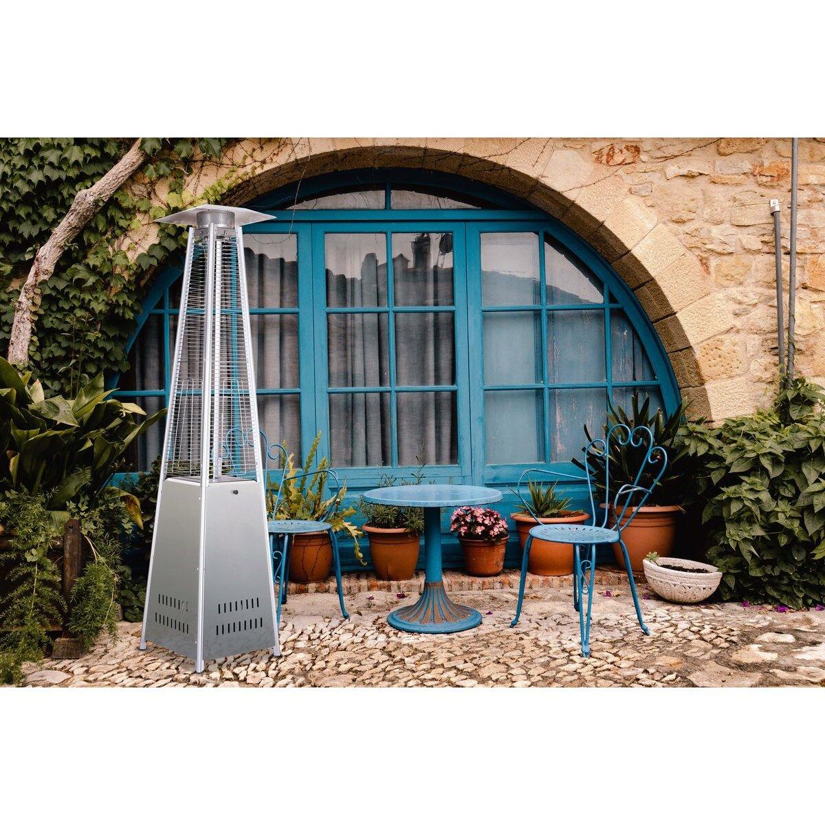 Habitat et Jardin Parasol chauffant gaz  Kheops  13 KW - Acier