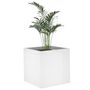 Voir la diapositive 4 : VIDAXL Jardiniere Blanc brillant 40x40x40 cm Bois d'ingenierie