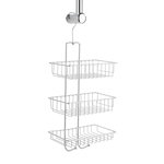 Wenko Etagère de douche Nivala - L. 22 x H. 50 cm - Argent