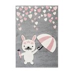 Paris Prix Tapis de Chambre Enfant Lapin  Clermont  Rose. Coloris disponibles : Rose