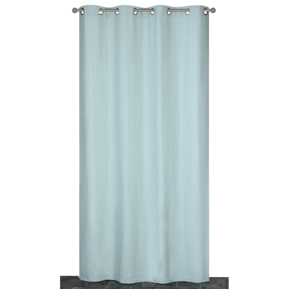 Rideau uni aspect Lin à oeillets