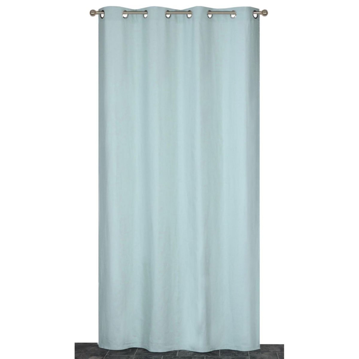 Rideau uni aspect Lin à oeillets