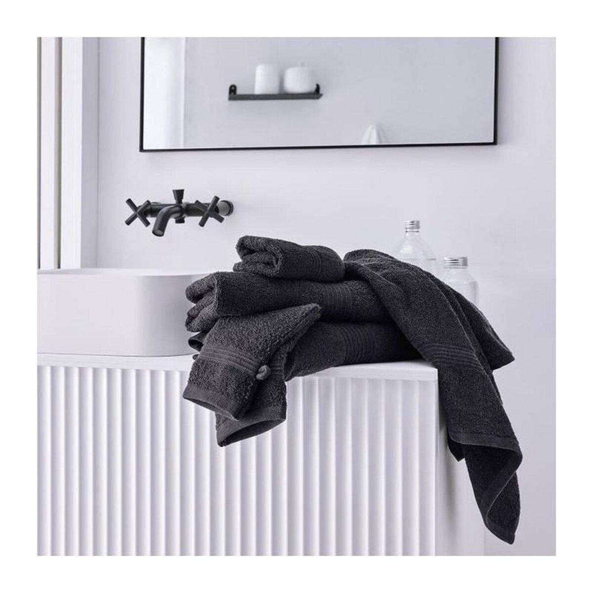 Today TODAY Essential - Maxi drap de bain 90x150 cm 100% Coton coloris fusain