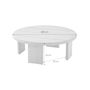 Voir la diapositive 5 : SWEEEK Table basse de jardin ronde bois d'acacia naturel 70cm - Kaita