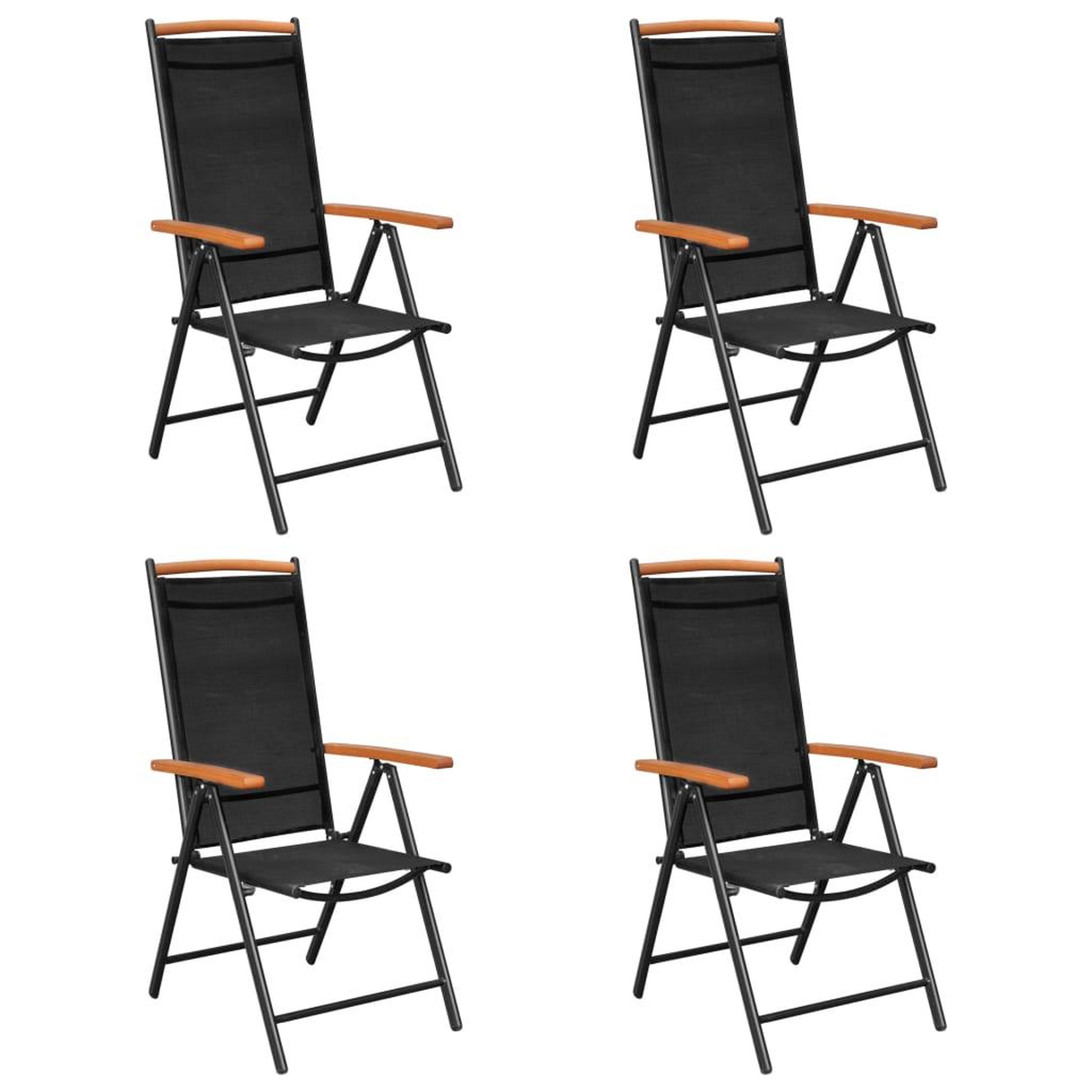 Voir la diapositive 2 : VIDAXL Ensemble a manger de jardin 5 pcs aluminium noir