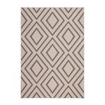 Paris Prix Tapis Imprimé à Poils Courts  Lina  Taupe. Coloris disponibles : Marron