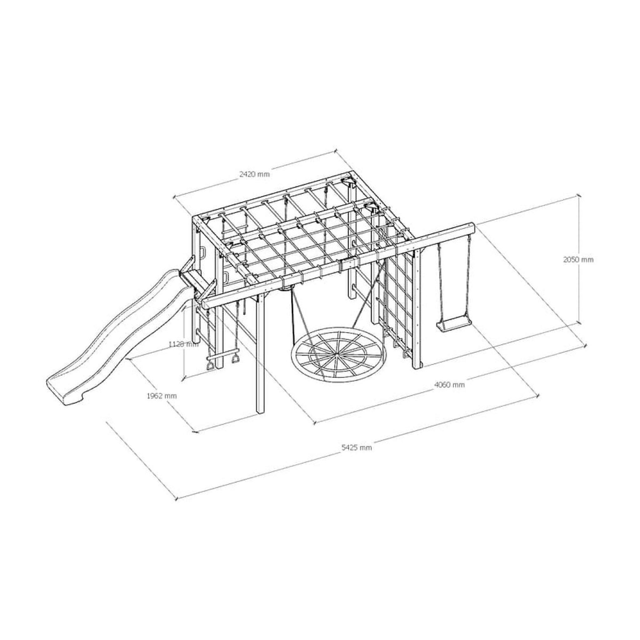 Voir la diapositive 3 : Axi House Structure Boris toboggan bleu