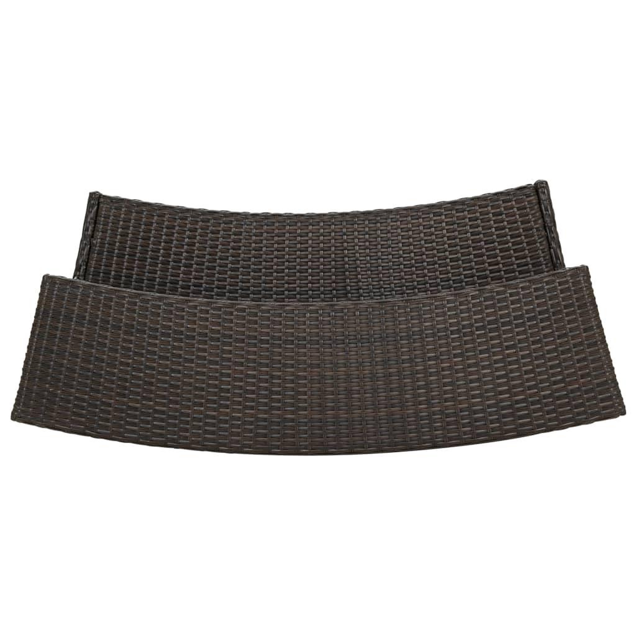 Voir la diapositive 5 : VIDAXL Table de bar de jardin Marron 120x55x110 cm Resine tressee