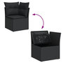 Voir la diapositive 4 : VIDAXL Salon de jardin 11 pcs avec coussins noir resine tressee