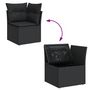 Voir la diapositive 4 : VIDAXL Salon de jardin 11 pcs avec coussins noir resine tressee