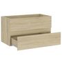 Voir la diapositive 4 : VIDAXL Armoire d'evier Chene sonoma 80x38,5x45 cm Bois d'ingenierie