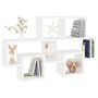 Voir la diapositive 5 : VIDAXL Etagere murale forme d'auto Blanc 82x15x51 cm Bois d'ingenierie