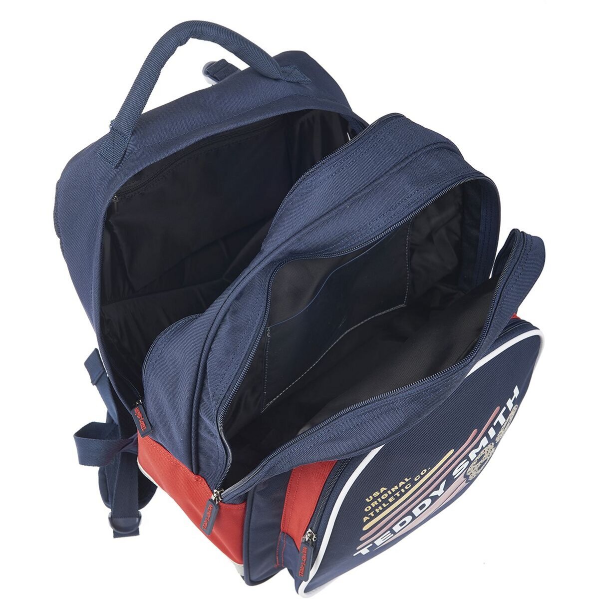 TEDDY SMITH Sac à dos 2 compartiments bleu et rouge
