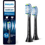 Voir la diapositive 1 : Philips Brossette dentaire Sonicare lot de 2 -  HX9042/88 black Premium Plaque Defence C3