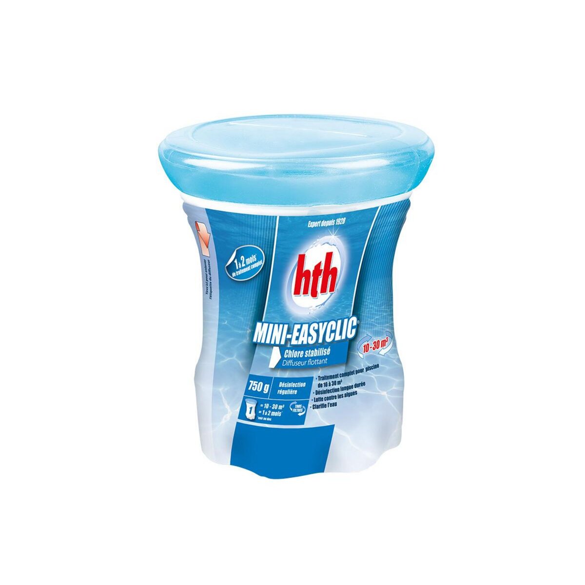 HTH Traitement complet au chlore en diffuseur flottant Mini Easyclic pour 10 à 30 m³ - HTH