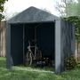 Voir la diapositive 4 : OUTSUNNY Abri de jardin tente de stockage portable abri de vélo garage pour extérieur avec cadre en acier galvanisé et grande porte, 1,6 x 2,2 m gris foncé