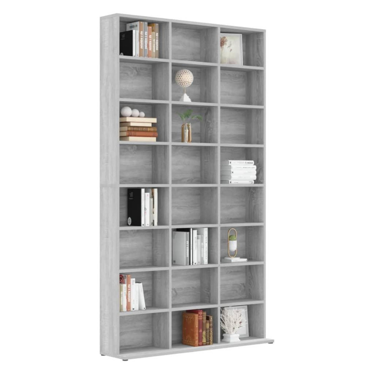 VIDAXL Armoire a CD Sonoma gris 102x23x177,5 cm Bois d'ingenierie