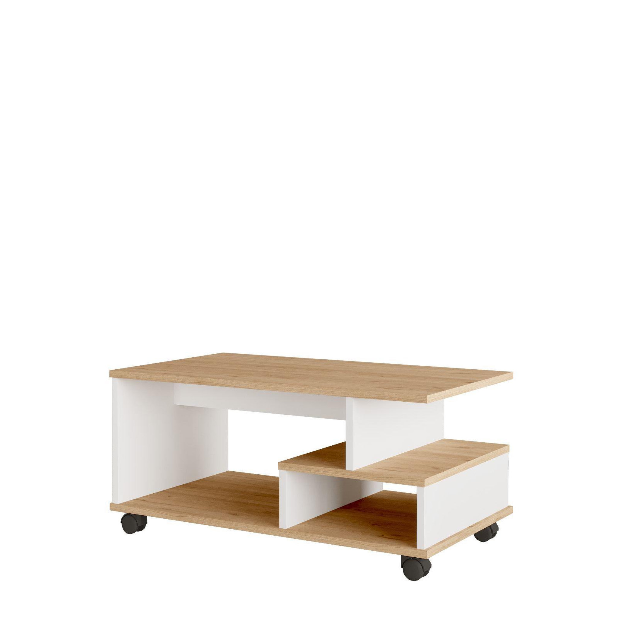 Habitat et Jardin Table basse en bois  min9  - 90 x 51 x 42 cm - blanc