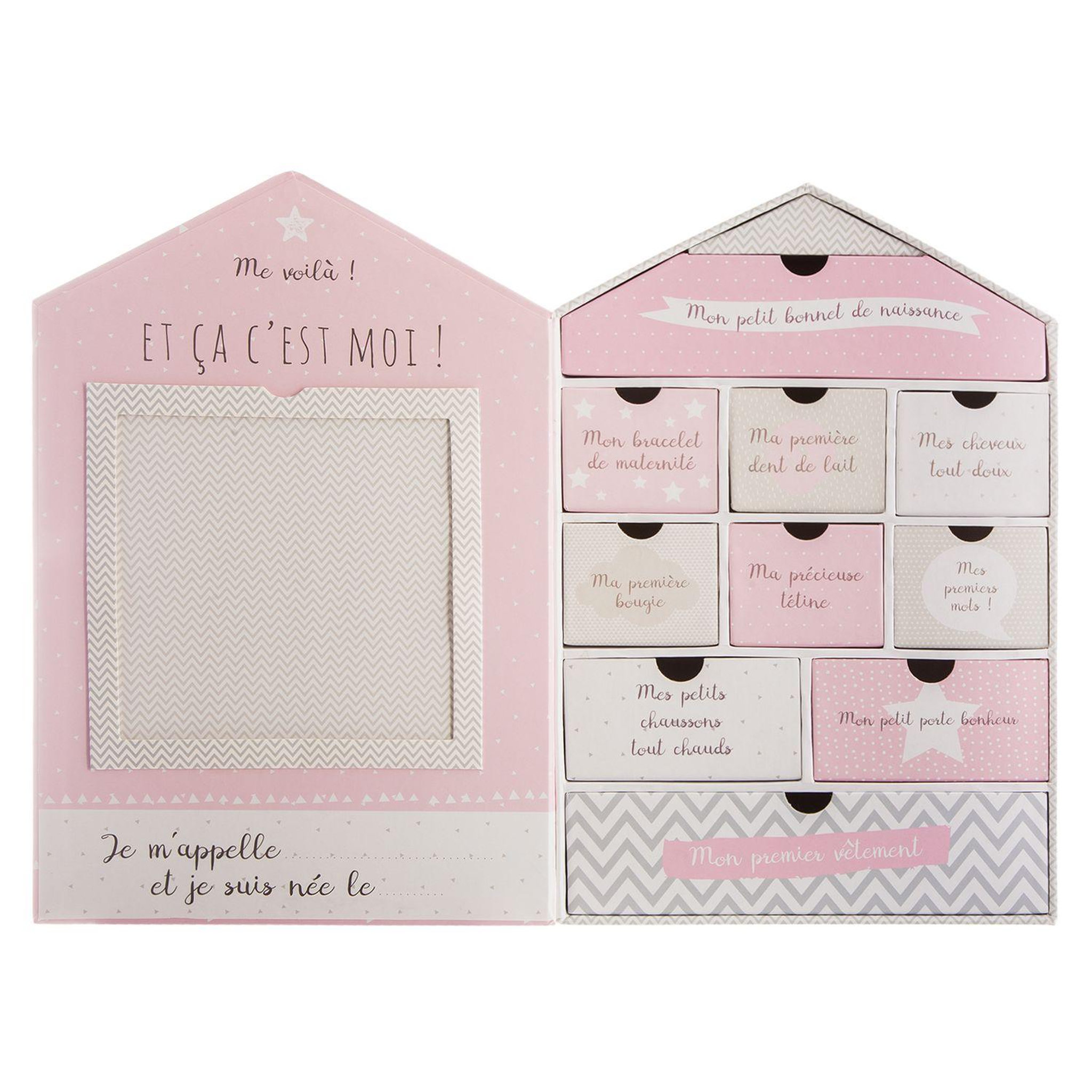 Voir la diapositive 2 : Atmosphera Kids Coffret de naissance Maison - 21 x 30 cm