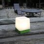Paris Prix Lampe de Table Solaire  Cube LED  14cm Vert