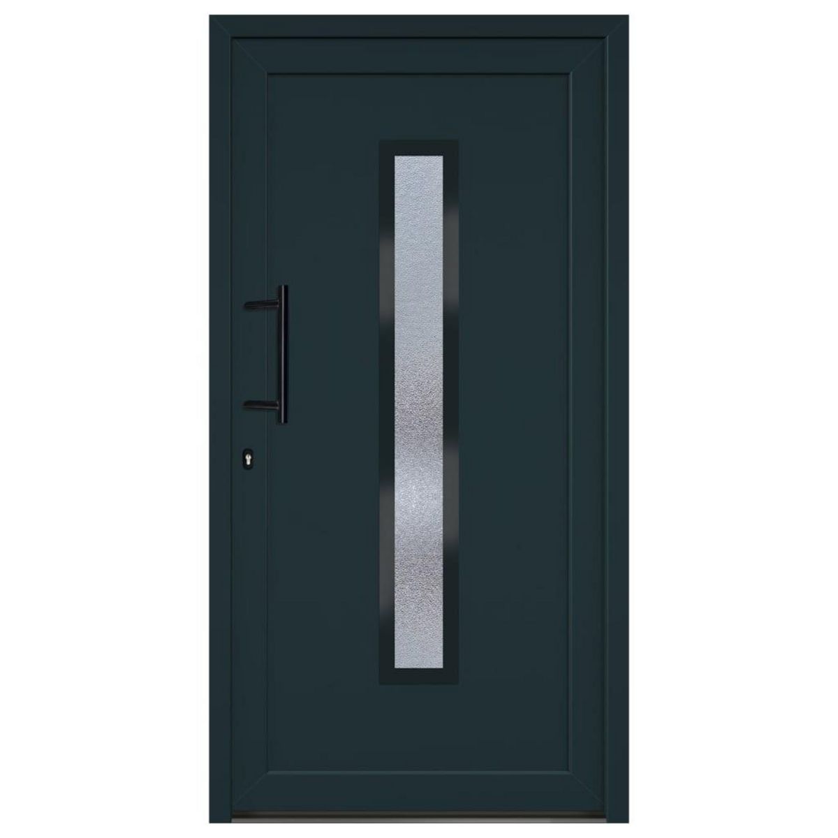 VIDAXL Porte d'entree anthracite 108x208 cm PVC